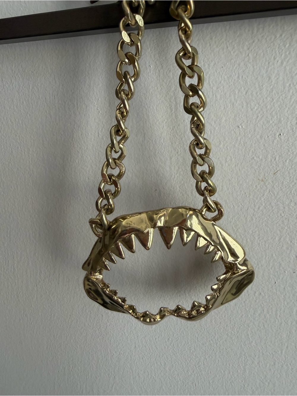 ASOS Gold Shark Jaw Pendant Necklace